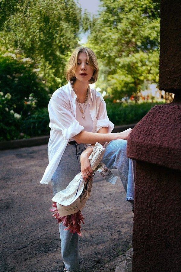 What are the innovative ideas for styling a basic white shirt in new ways?